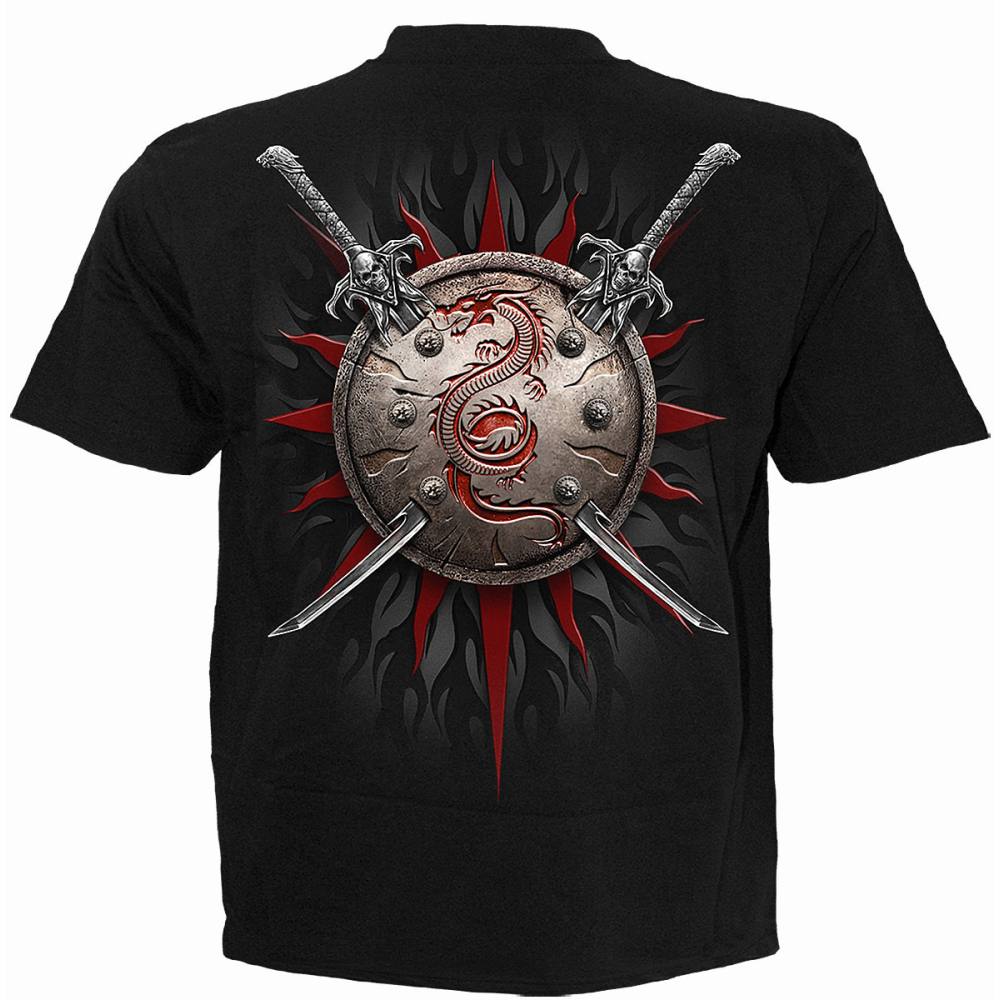 Spiral - ORIENTAL DRAGON Mens T-shirt - Black